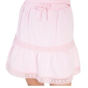 Women’s Fleece Skirt Treasures by Shabby Chic Pink-Small With Lace Detail- NEW